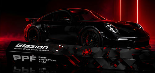 Glazion color PPF in black on porsche 911